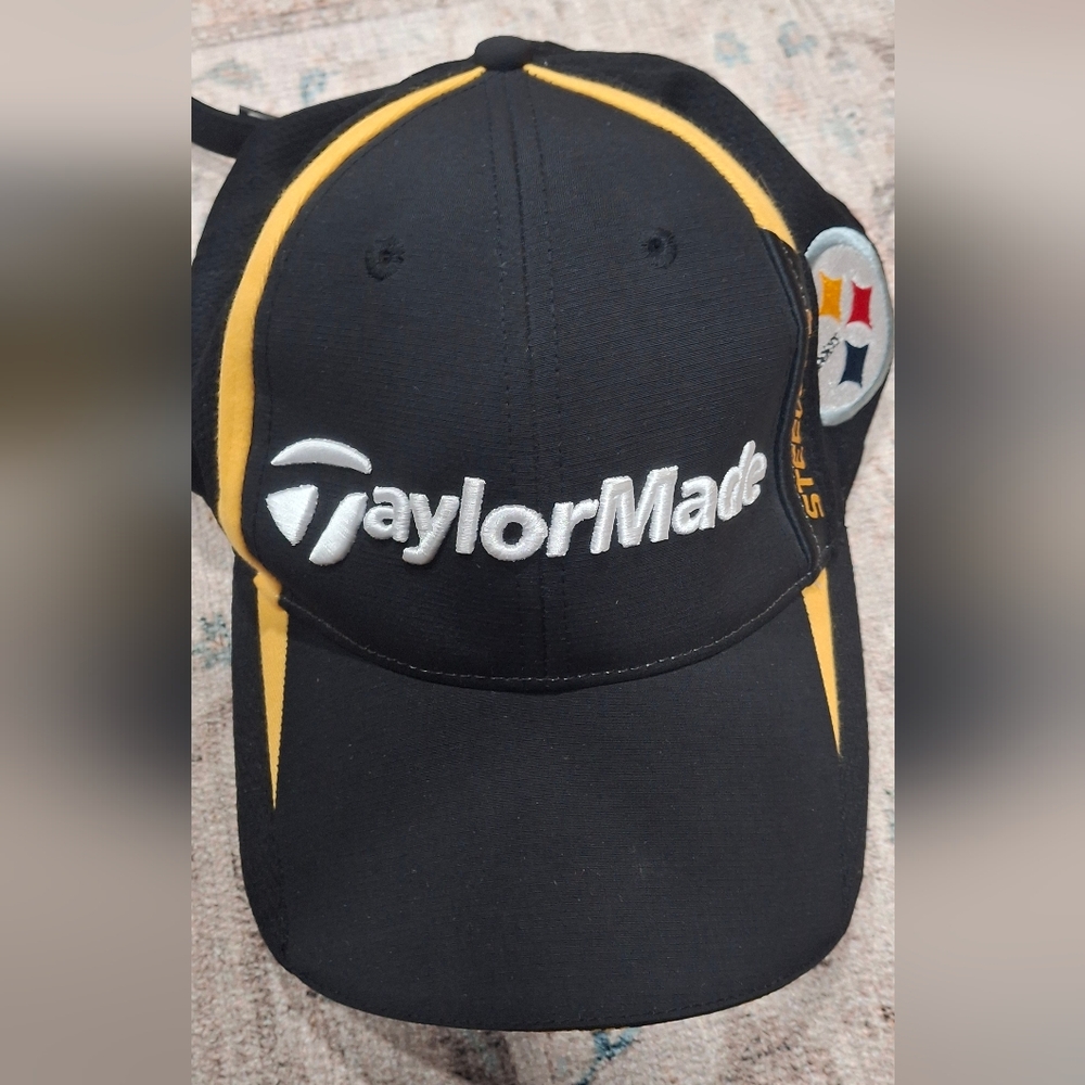 TaylorMade Black Cap with Yellow Stripes STEELERS
